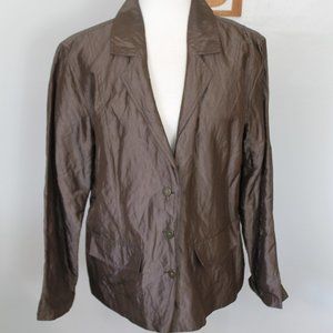 Chico's Silk Blend Button-Front Jacket